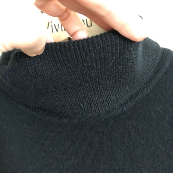Equipment Oscar Cashmere BlackTurtleneck Dress L - Picture 9 of 12